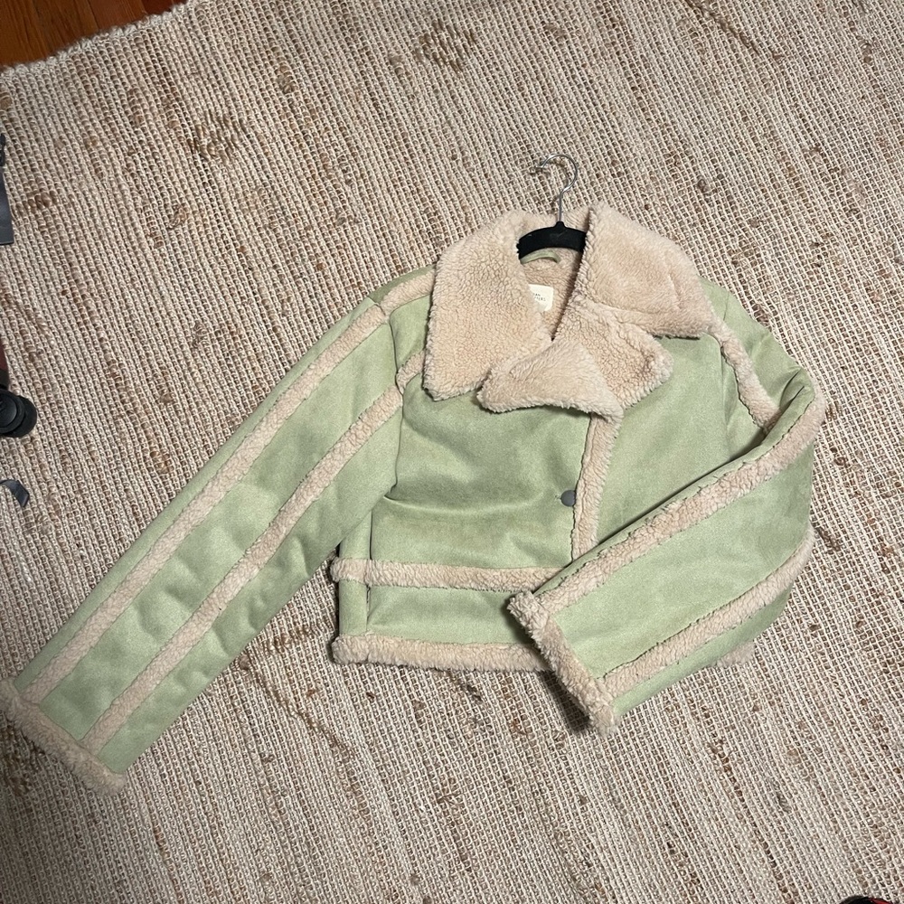 Chloe Faux Shearling Cropped Jacket